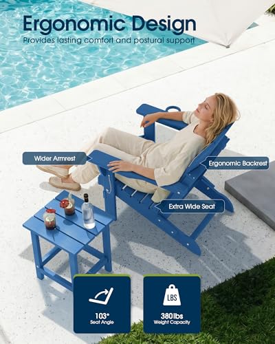 Side profile of ergonomic outdoor chair
