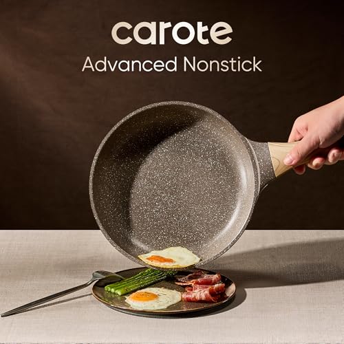 Close up of CAROTE nonstick textured exterior