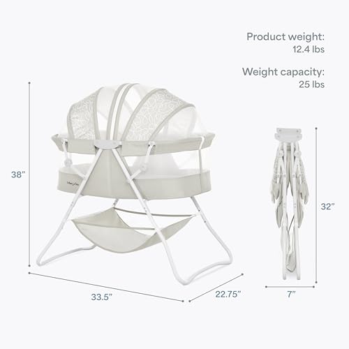 Cool Grey fabric detail of Karley bassinet