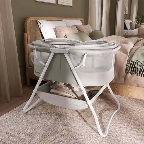 Portable bassinet in a nursery setting