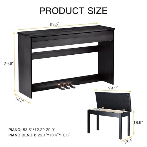 Full assembly of HEXANT piano and bench