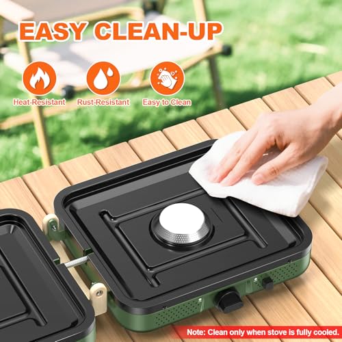 Top view of CFRERO 2-burner camp stove