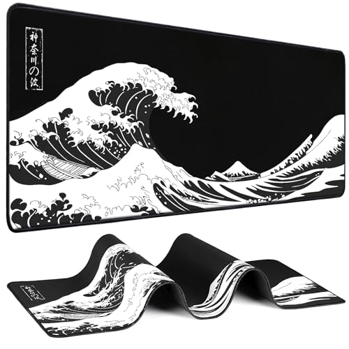 Yuhijoy Kanagawa gaming mouse pad top view