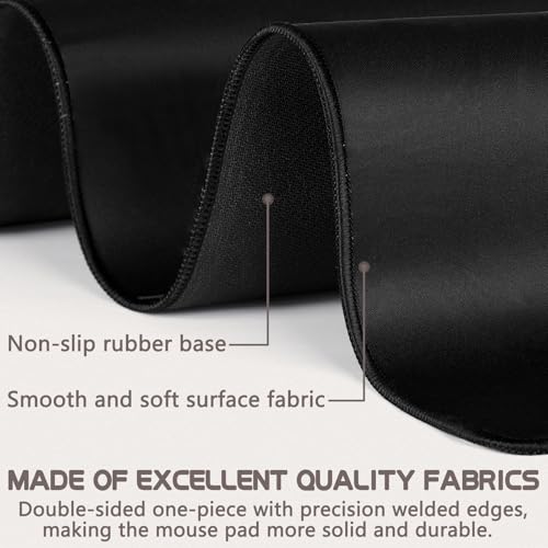 Close up of Yuhijoy Black Wave desk mat fabric