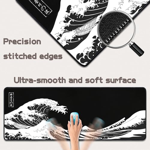 Stitched edges of Yuhijoy gaming mousepad