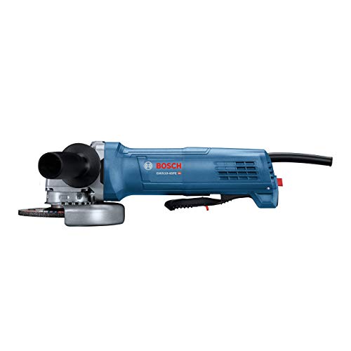Bosch 10-amp corded grinder paddle switch detail
