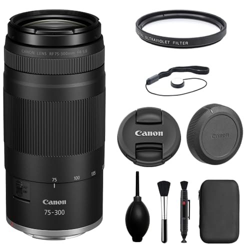 Canon RF75-300mm F4-5.6 lens front view
