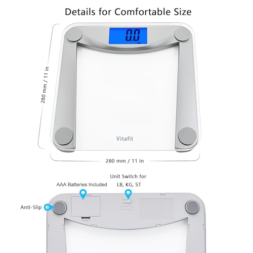 Vitafit scale display showing weight