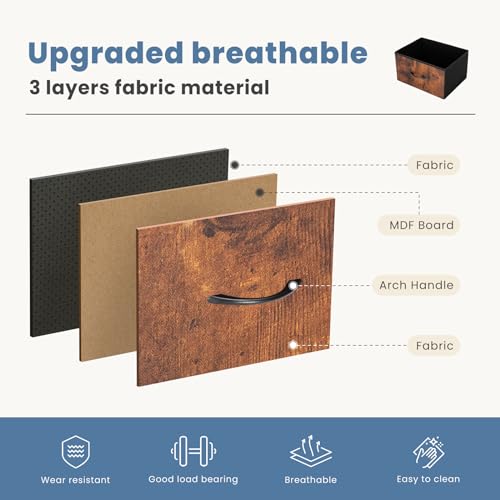 DUMOS nightstand showing storage capacity
