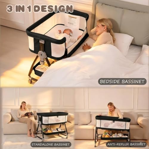 feelogos bedside sleeper showing height adjustment settings
