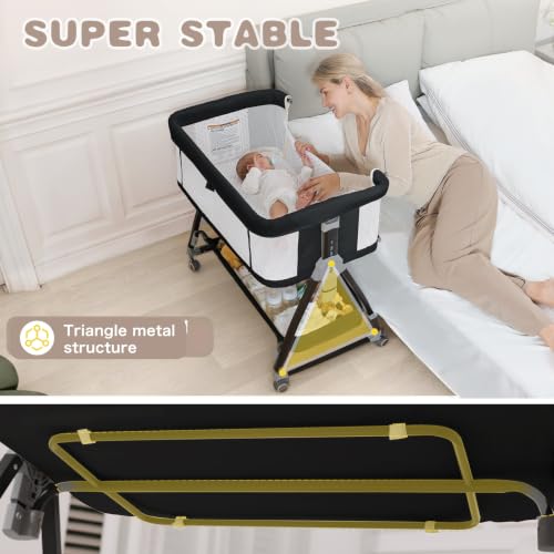feelogos newborn bassinet anti-reflux tilt feature