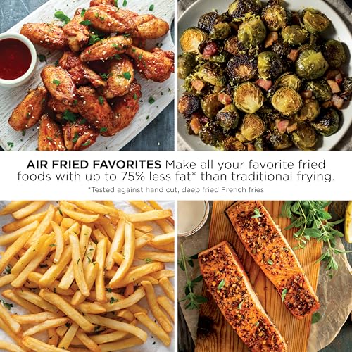 Ninja air fryer with 4 quart basket open