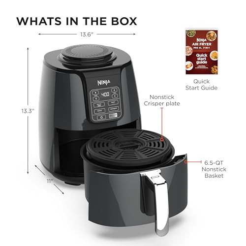 Ninja AF101 air fryer recipe booklet and components