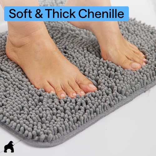 Non-slip rubber backing of bathroom rug