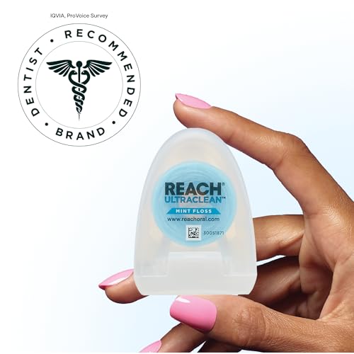 Reach Ultraclean dental floss blue container
