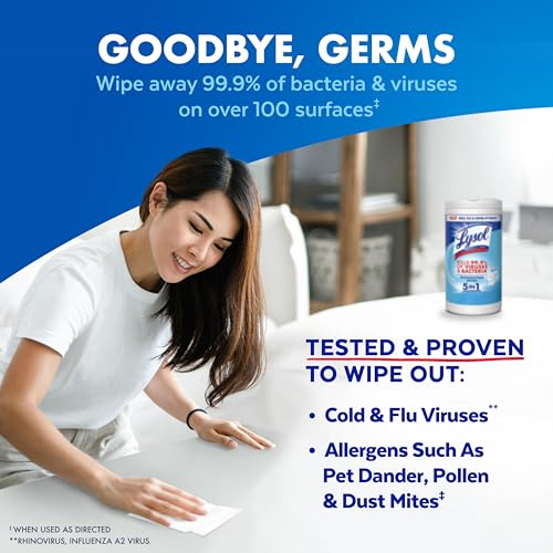 Close up of Lysol disinfecting wipes texture