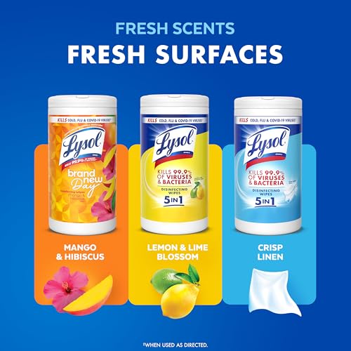 Lysol Disinfecting Wipes Crisp Linen lifestyle shot