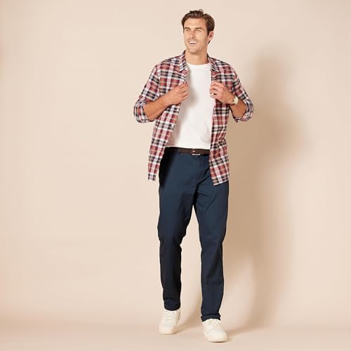 Full length navy chino pants