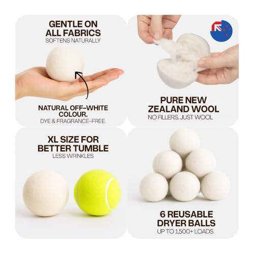 Prushh wool balls for sensitive skin