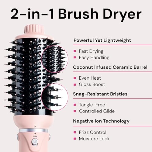 Angled shot of L'ANGE HAIR blush styling tool