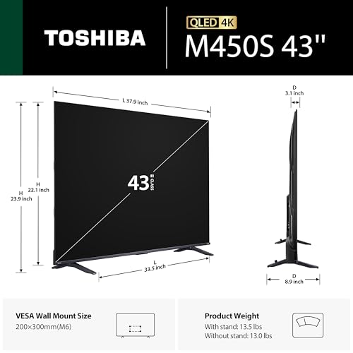 TOSHIBA M450 QLED screen color detail