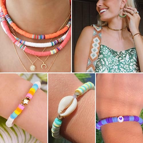 Assorted clay beads in 24 colors