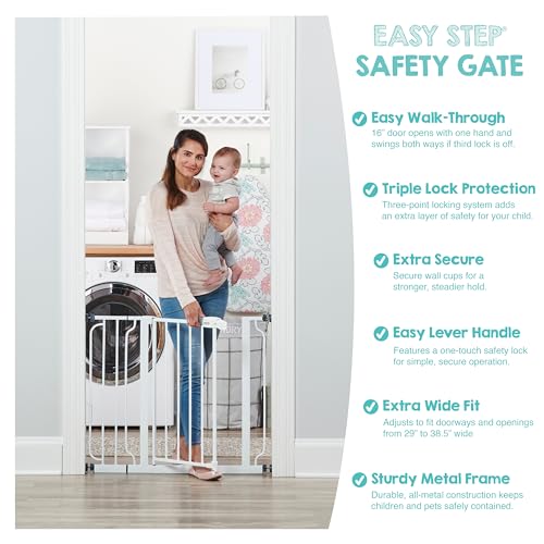 Regalo gate installed in a wide doorway