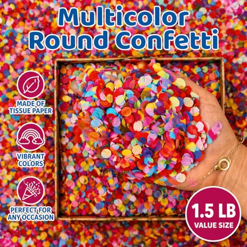 1.5 lbs bag of round tissue party confetti