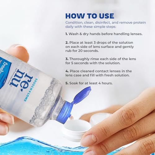Product branding on Renu Advanced bottle