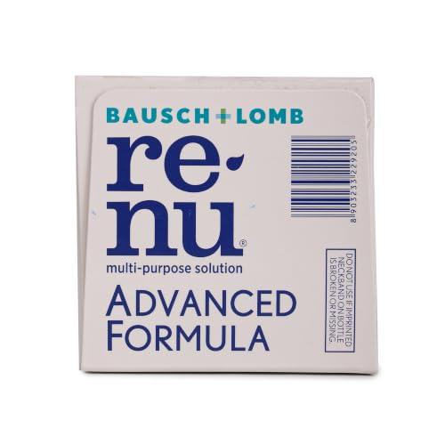 Renu Advanced 12 Fl oz bottle in hand
