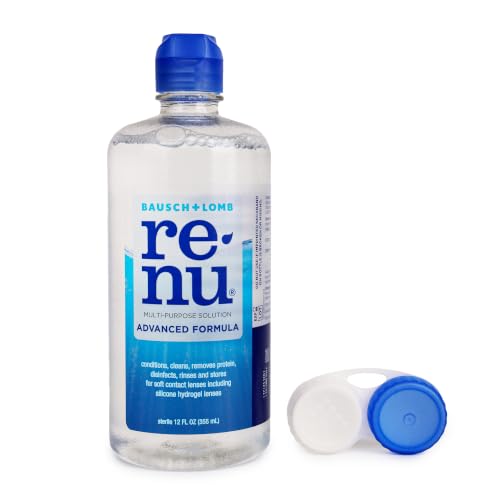 Complete Renu Advanced lens care set components
