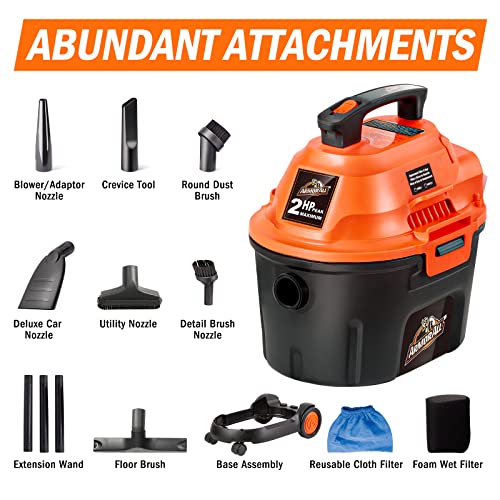 Compact vacuum with hose storage