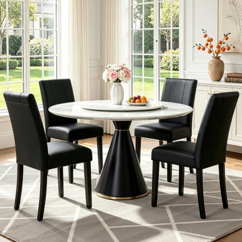 CHUN YI faux leather dining chairs set of 4