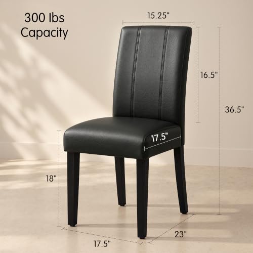 Modern black dining chairs ergonomic view