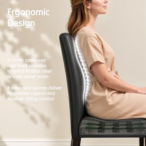 Solid rubberwood dining chair leg construction