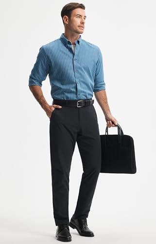 Libin Mens Golf Pants hanging on rack