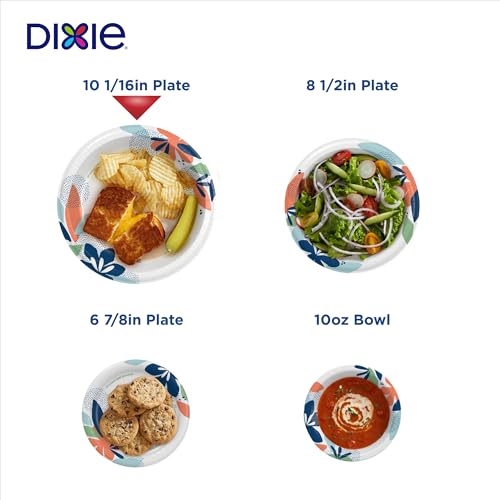 Top down view of multicolor Dixie plates