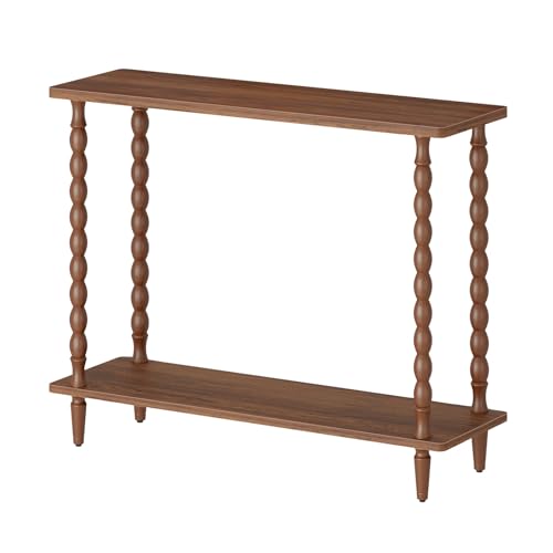 View of the console table from the side showing 11.8 inch depth