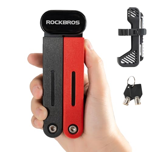 ROCKBROS 47-inch folding bike lock closed
