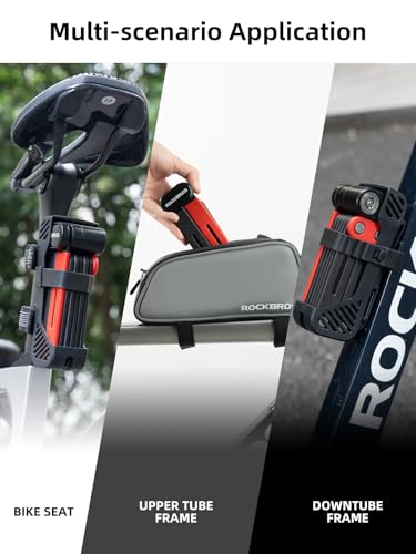 ROCKBROS bike lock mounted on frame