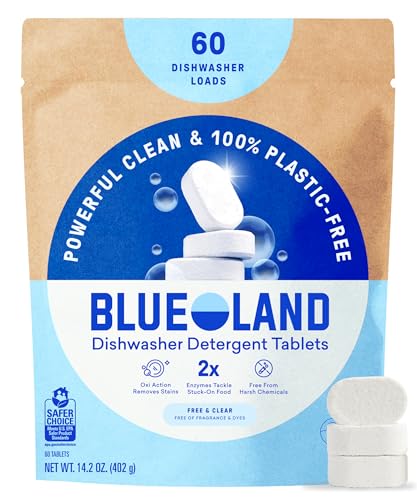 BLUELAND 60ct dishwasher detergent tablets box