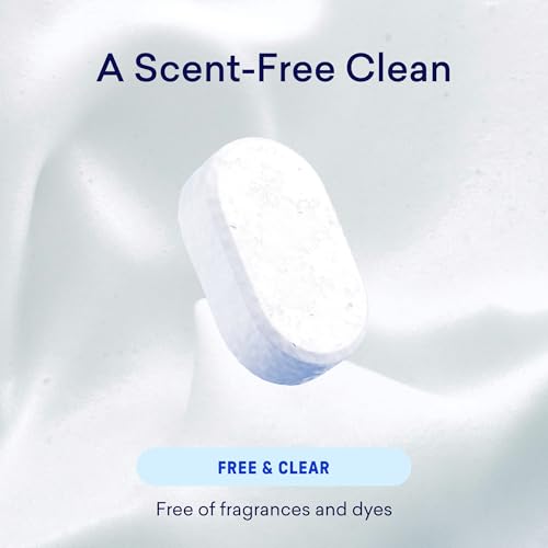 Back of the detergent tablet packaging