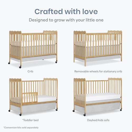 Dream On Me crib sustainable wood texture