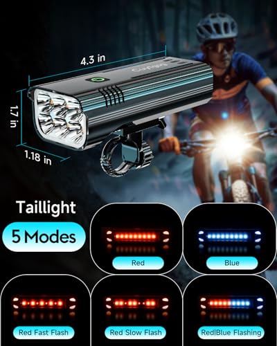 Rear bike taillight included in the set
