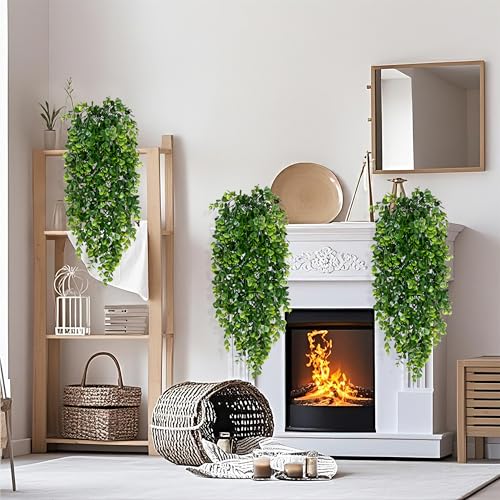Set of 4 fake hanging plants