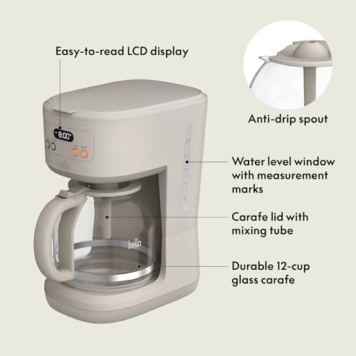Digital control panel of BELLA coffee brewer