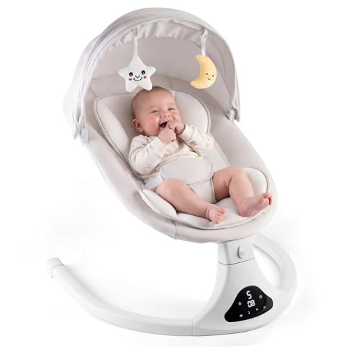 RIVIPLOU Electric Baby Swing front view