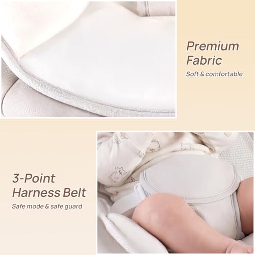 RIVIPLOU baby swing with 3-point harness