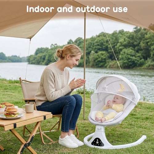 RIVIPLOU baby swing remote control and features