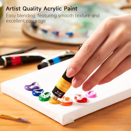 Close up of vibrant acrylic paint texture